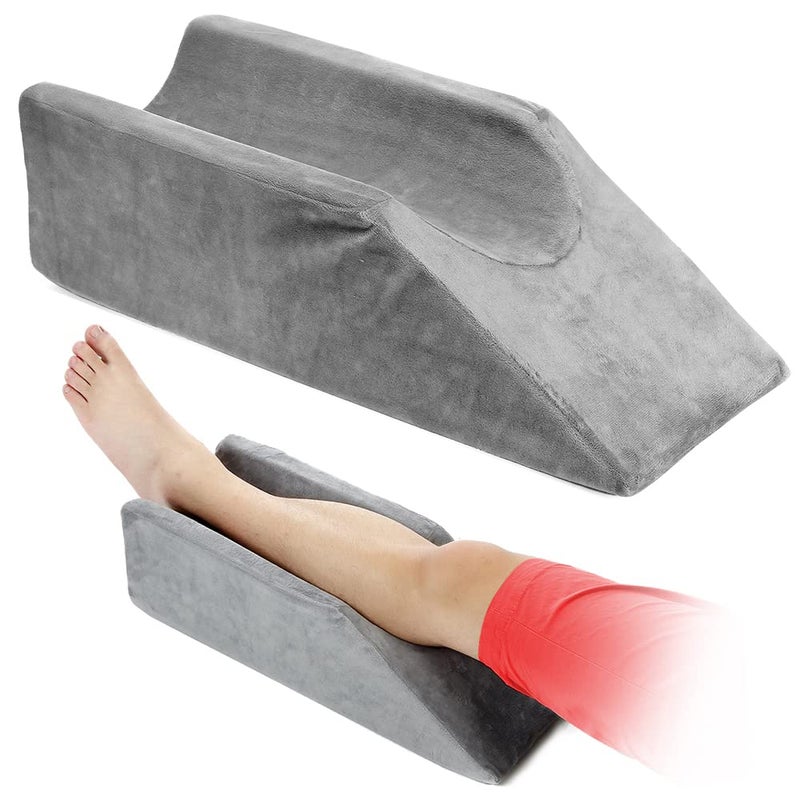 Zelen Leg Elevation Wedge Pillow Knee Foam for Sleeping Post Surgery Foot Leg Rest Pillows Knee Support Cushion Medical Elevated Pillow Leg Elevator Bed Positioning Wedge Ankle Surgery Recovery (50cm Long) - Image 1